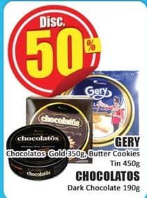 Promo Harga Chocolatos Gold/Dark Chocolate/Gery Butter Cookies  - Hari Hari