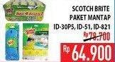 Promo Harga 3M SCOTCH BRITE Alat Kebersihan ID-30PS, ID-51, ID-821  - Hypermart