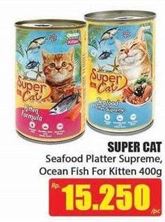 Promo Harga SUPER CAT Makanan Kucing Ocean Fish Supreme, Platter Supreme 400 gr - Hari Hari