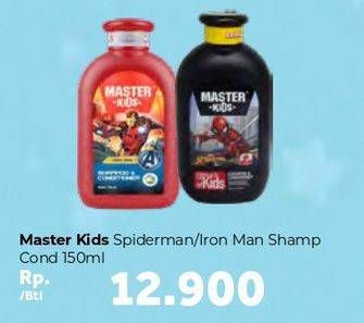 Promo Harga MASTER KIDS Shampoo & Conditioner Spiderman, Iron Man 150 ml - Carrefour