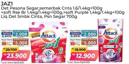 Promo Harga Attack Jaz1 DeterGel Pesona Segar, Semerbak Cinta 750 ml - Alfamart