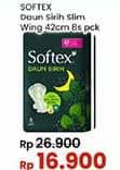 Promo Harga Softex Daun Sirih Wing 42 Cm 8 pcs - Indomaret