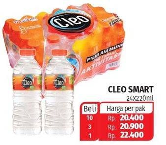 Promo Harga CLEO Air Minum 220 ml - Lotte Grosir