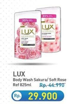 Promo Harga LUX Botanicals Body Wash Soft Rose, Sakura Bloom 825 ml - Hypermart