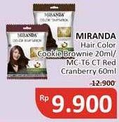 Promo Harga MIRANDA Hair Color Tempation T4 Cookie Brownie, T6 Red Cranberry 20 ml - Alfamidi