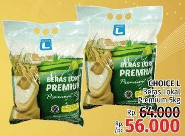 Promo Harga Choice L Beras Lokal Premium 5000 gr - LotteMart
