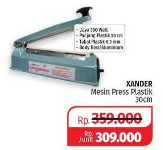 Promo Harga XANDER Mesin Press Plastik 30 Cm  - Lotte Grosir