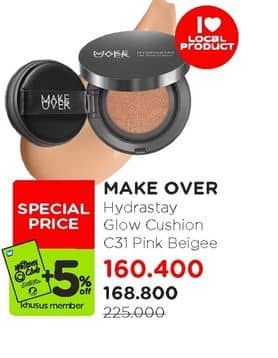 Make Over Hydrastay Lite Glow Cushion  Diskon 24%, Harga Promo Rp168.800, Harga Normal Rp225.000, Khusus Member Rp. 160.400, Khusus Member