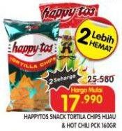 Promo Harga Happy Tos Tortilla Chips Hijau, Hot Chili 140 gr - Superindo