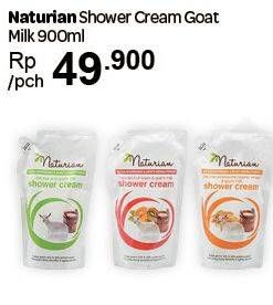 Promo Harga NATURIAN Shower Cream Goats Milk 900 ml - Carrefour