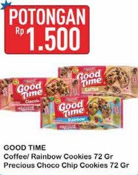 Promo Harga Good Time Cookies Chocochips Coffee, Rainbow Chocochip, Precious Chocochip 72 gr - Hypermart