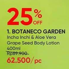Promo Harga BOTANECO GARDEN Body Lotion Inca Inchi Aloe Vera Grape Seed 400 ml - Guardian
