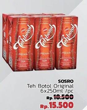 Promo Harga SOSRO Teh Botol Original 250 ml - LotteMart
