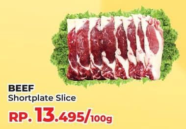 Promo Harga Beef Short Plate Slice per 100 gr - Yogya