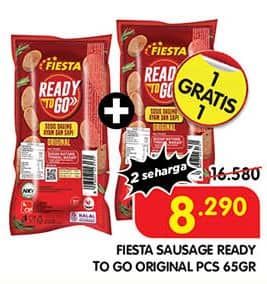 Promo Harga Fiesta Ready To Go Sosis Daging Ayam Dan Sapi Original 65 gr - Superindo