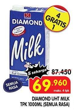 Promo Harga DIAMOND Milk UHT All Variants 1000 ml - Superindo