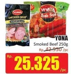 Promo Harga YONA Smoked Beef 250 gr - Hari Hari