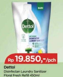 Promo Harga DETTOL Disinfektan Laundry Sanitizer Floral Fresh 450 ml - TIP TOP