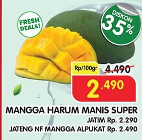 Promo Harga Mangga Harum Manis Super per 100 gr - Superindo
