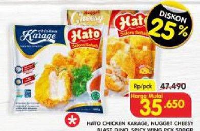 Promo Harga HATO Nugget Cheesy Blast, Classic, Dino 500 gr - Superindo