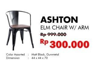 Promo Harga Ashton Elm Chair With Arm 44 X 70 X 44 Cm  - Carrefour