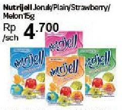 Promo Harga NUTRIJELL Jelly Powder Jeruk, Plain, Strawberry, Melon 15 gr - Carrefour