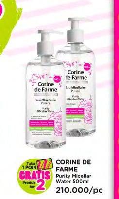 Promo Harga CORINE DE FARME Purity Micellar Water 500 ml - Watsons