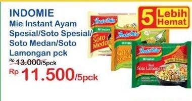 Promo Harga INDOMIE Mi Kuah Ayam Spesial, Soto Lamongan, Soto Medan, Soto Spesial 70 gr - Indomaret