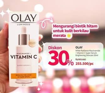Promo Harga Olay White Radiance Niacinamide + Vitamin C Super Serum 30 ml - Guardian