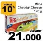 Promo Harga MEG Cheddar Cheese 170 gr - Giant