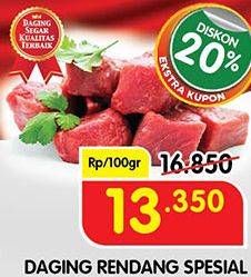 Promo Harga Daging Rendang Sapi Spesial per 100 gr - Superindo