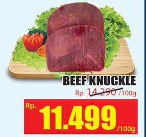 Promo Harga Beef Knuckle (Daging Inside) per 100 gr - Hari Hari