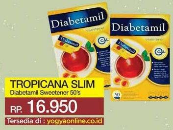 Promo Harga DIABETAMIL Sweetener per 50 sachet 1 gr - Yogya