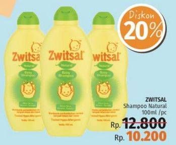 Promo Harga ZWITSAL Natural Baby Shampoo 100 ml - LotteMart