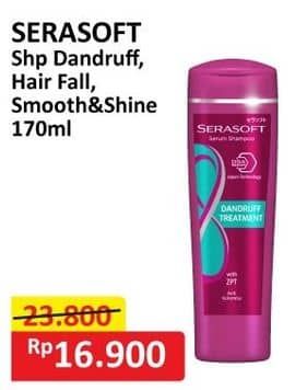 Promo Harga Serasoft Shampoo Anti Dandruff, Hairfall Treatment, Smooth Shine 170 ml - Alfamart