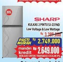 Promo Harga Sharp Kulkas 2 Pintu SJ237ND  - Hypermart