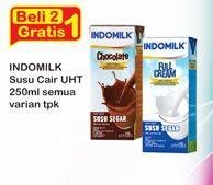 Promo Harga INDOMILK Susu UHT All Variants per 2 pcs 250 ml - Indomaret