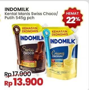 Promo Harga Indomilk Susu Kental Manis Plain, Cokelat 545 gr - Indomaret