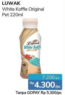 Promo Harga Luwak White Koffie Ready To Drink Original 220 ml - Alfamidi