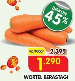 Promo Harga Wortel Berastagi per 100 gr - Superindo