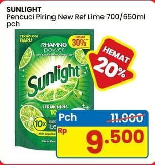 Promo Harga Sunlight Pencuci Piring Jeruk Nipis 100 650 ml - Indomaret