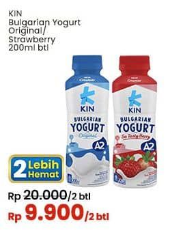 Promo Harga KIN Bulgarian Yogurt Strawberry, Original 200 ml - Indomaret