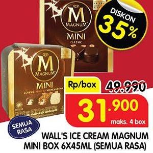 Promo Harga WALLS Magnum Mini All Variants per 6 pcs 45 ml - Superindo