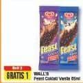 Promo Harga Walls Feast Chocolate, Vanilla 65 ml - Alfamart