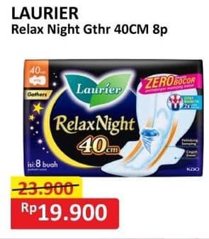 Promo Harga Laurier Relax Night Gathers 40cm 8 pcs - Alfamart