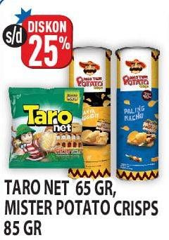 Promo Harga TARO NET 65gr, MISTER POTATO CRISPS 85gr  - Hypermart