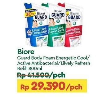 Promo Harga Biore Guard Body Foam Energetic Cool, Active Antibacterial, Lively Refresh 800 ml - TIP TOP