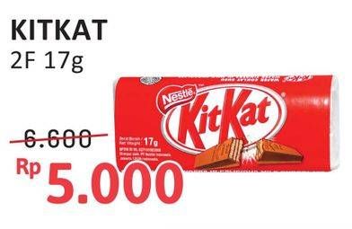Promo Harga Kit Kat Chocolate 2 Fingers 17 gr - Alfamidi