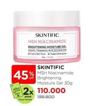 Promo Harga Skintific MSH Niacinamide Brightening Moisture Gel 30 gr - Watsons