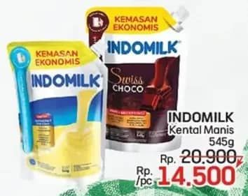 Promo Harga Indomilk Susu Kental Manis Plain, Cokelat 545 gr - LotteMart